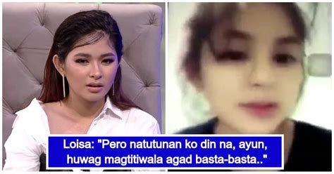 Loisa Andalio opens up about her rumored video scandal.